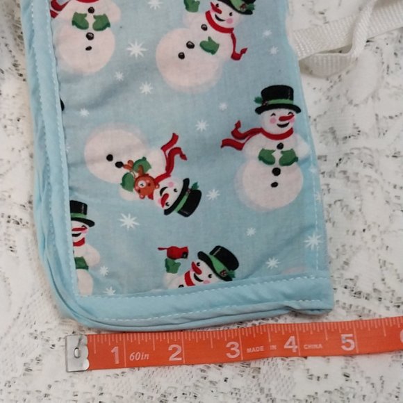2837 Snowman Pattern Smart Phone Crossbody Zippered Wallet Bag - Picture 2 of 5